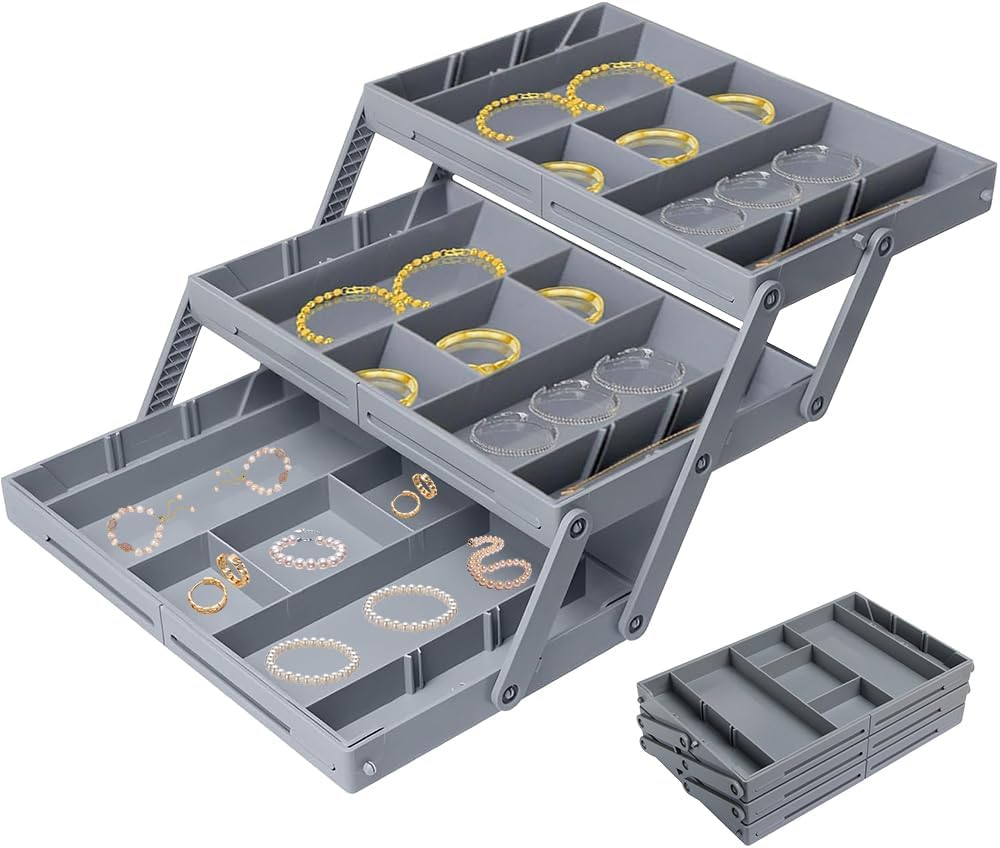 منظم ادراج من 3 طبقات متعددة الاستخدامات قابلة للتوسيع