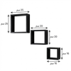 طقم أرفف حائط ديكور 3 قطع - اسود
