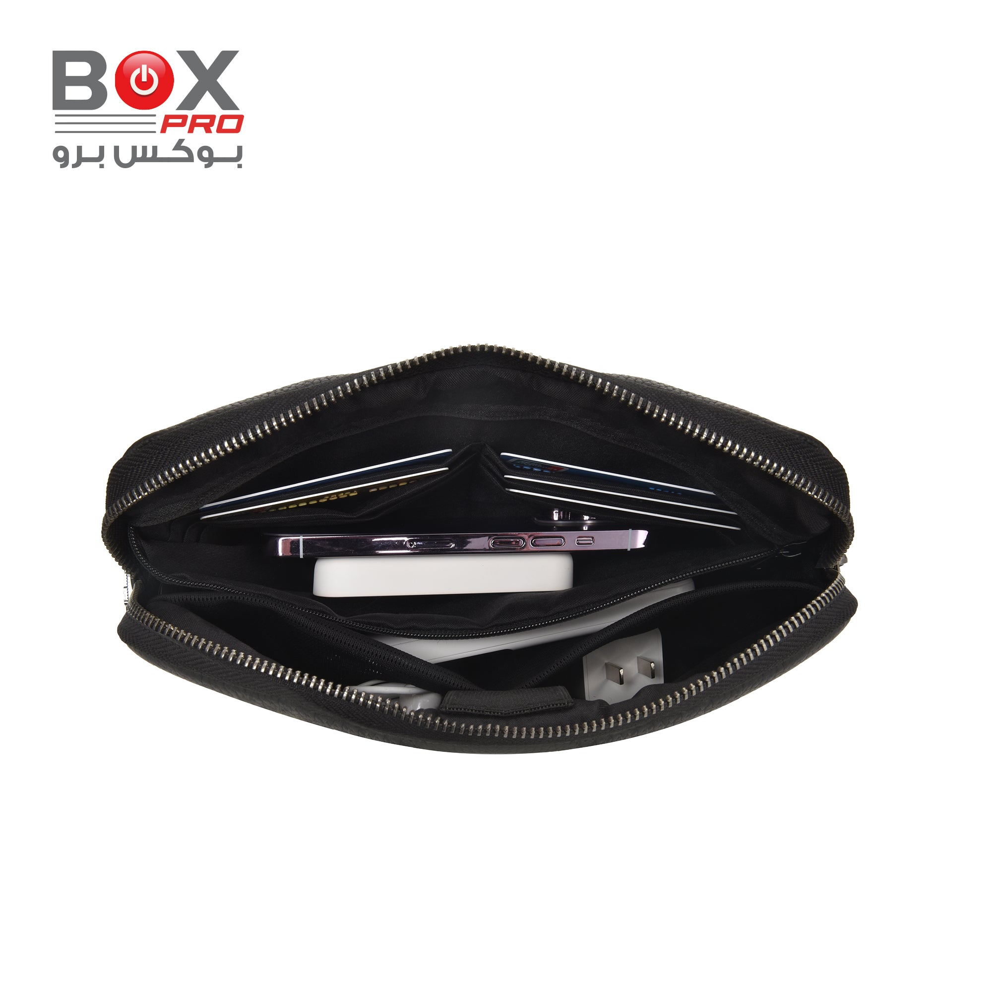 BoxPro Alpha Anti-theft Clutch Bag Travel In Style - Black