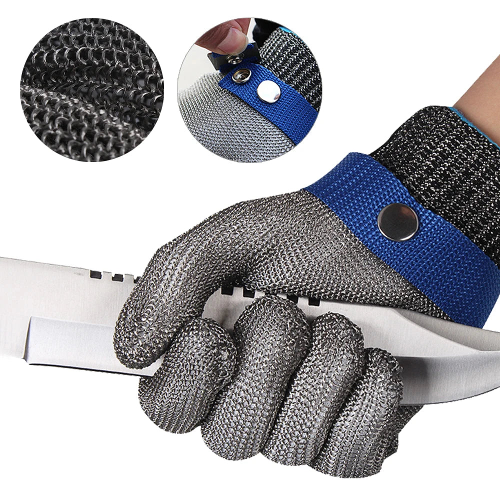 Anti-cutting and very safe glove made of steel wire