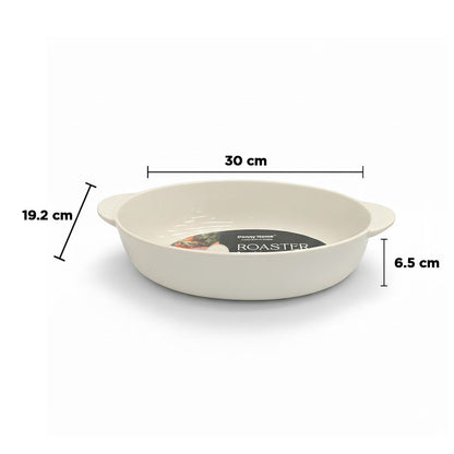 طبق تحميص بيضاوي