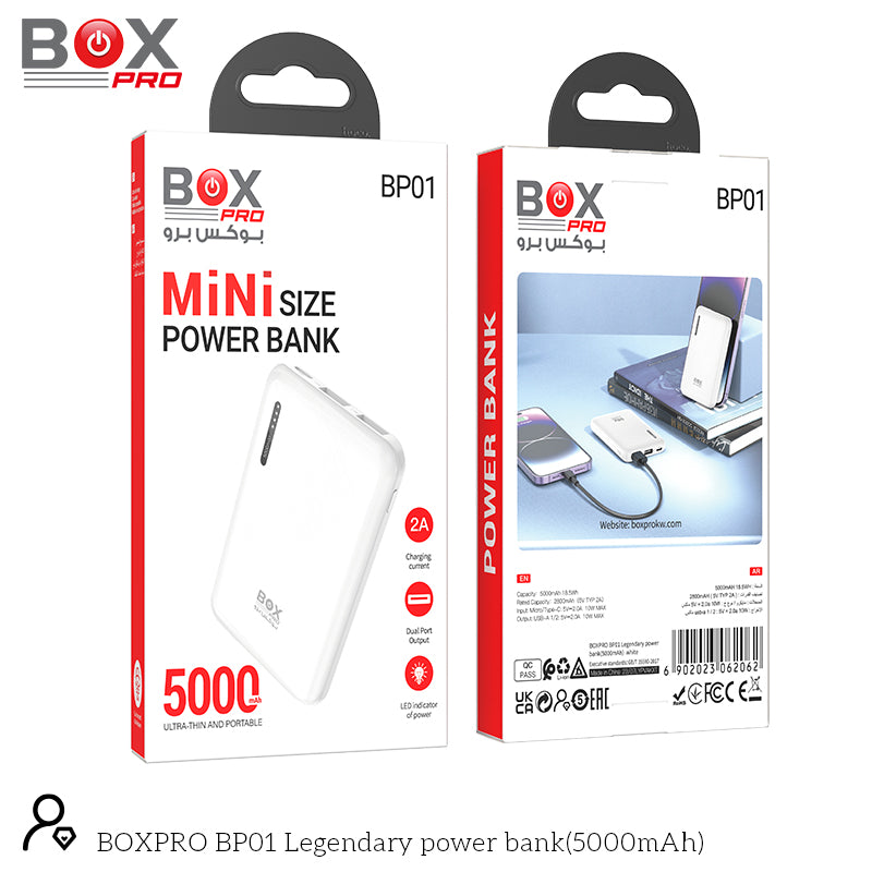 BOXPRO BP01 Legendary Mini Size power bank(5000mAh)