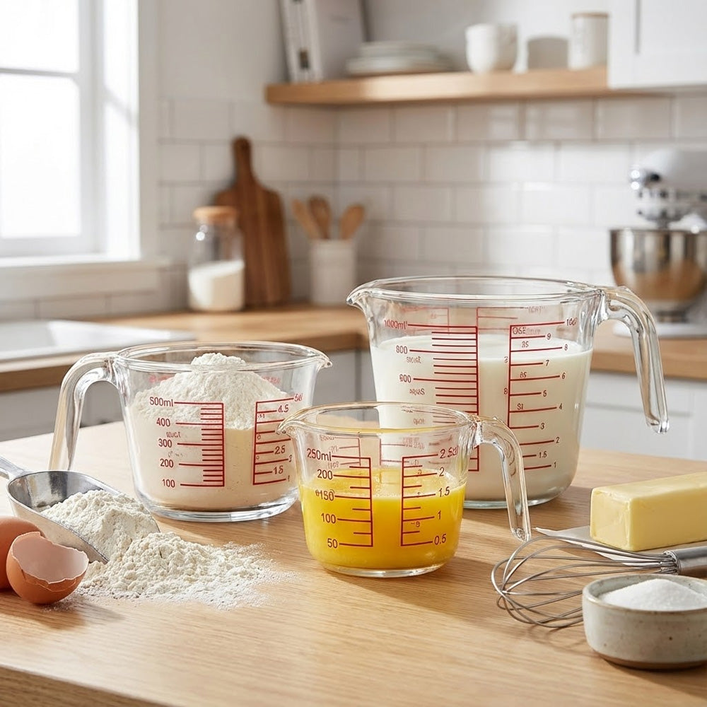 كوب قياس زجاجي مقاوم للحرارة