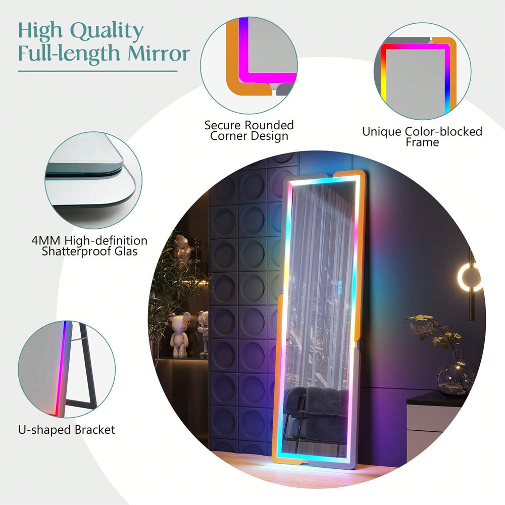 مرآة مع ضوء LED