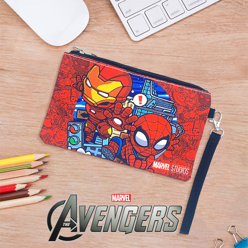 Avengers Printed Zippered Pouch with Wrist strap