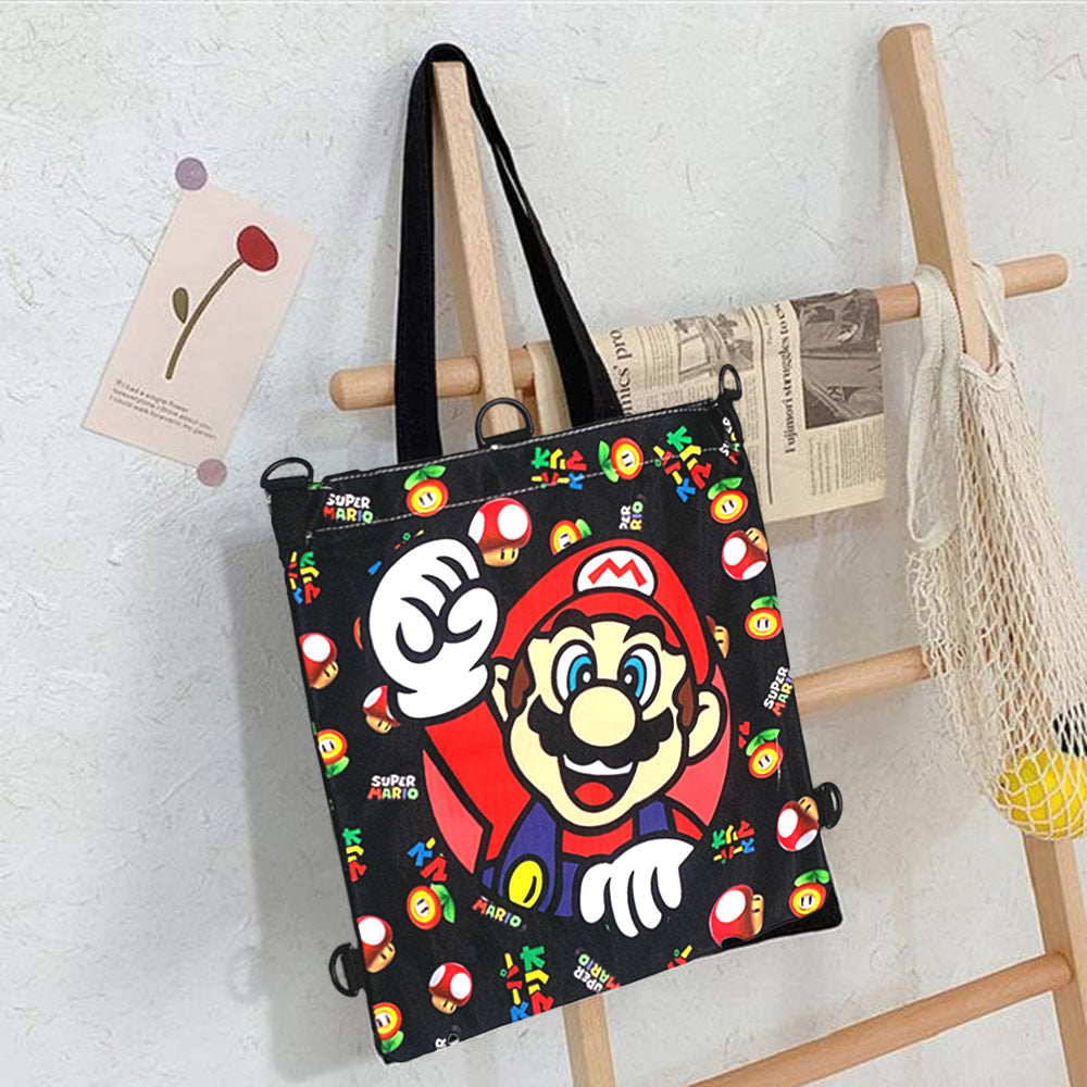 Super Mario Logo & patterned Printed Multipurpose Canvas Tote Bag