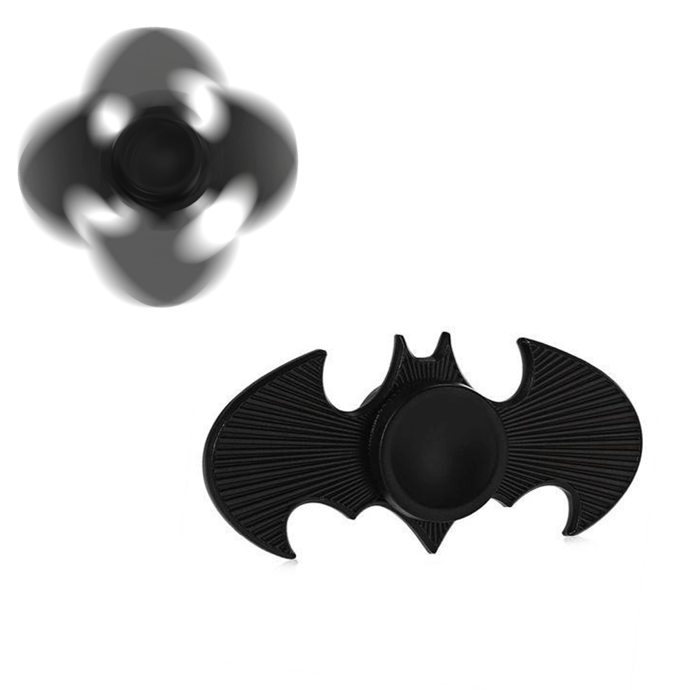 Two-blade Striped Bat Shape Alloy Fidget Spinner