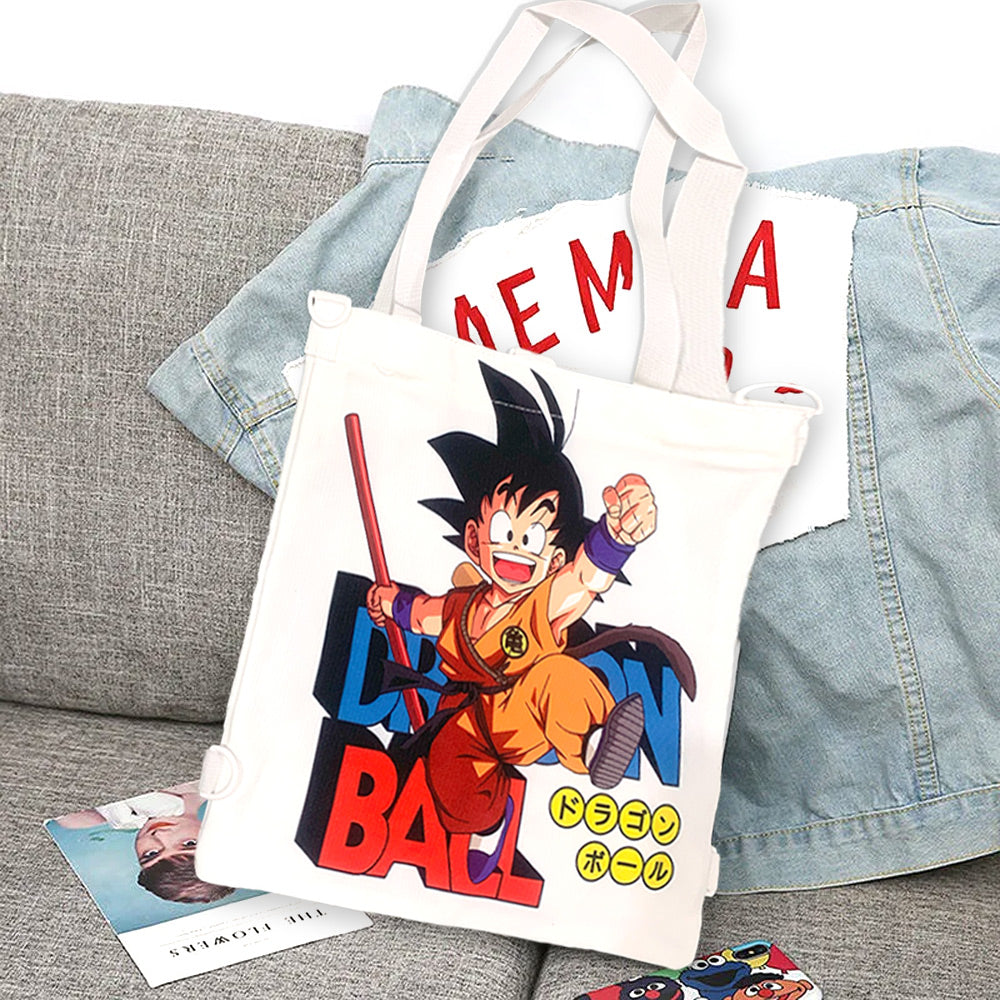 Small Goku Printed Multipurpose Canvas Tote Bag
