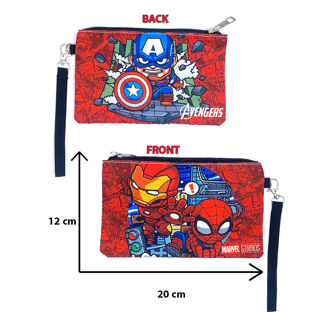 Avengers Printed Zippered Pouch with Wrist strap
