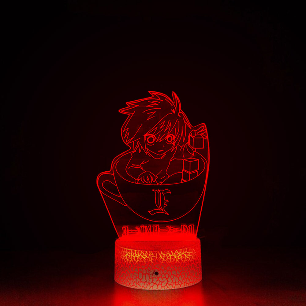 3D الوهم مصباح أنيمي لطيف هاري في مذكرة الموت