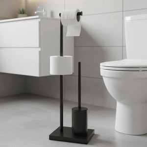 حامل ورق تواليت مع فرشاة