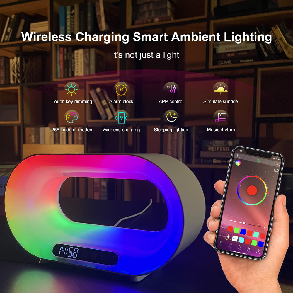 Smart ambient lighting with wireless charging