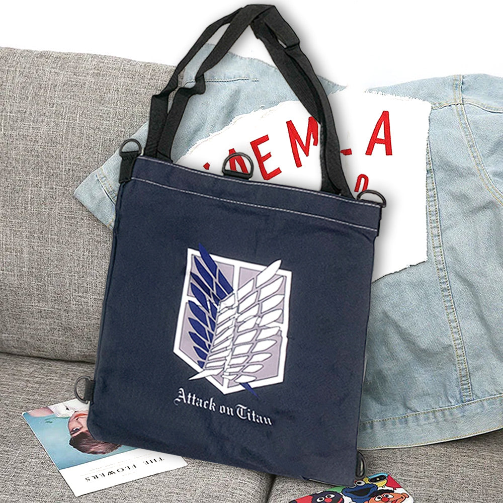 Attack on Titans Logo Printed Multipurpose Canvas Tote Bag