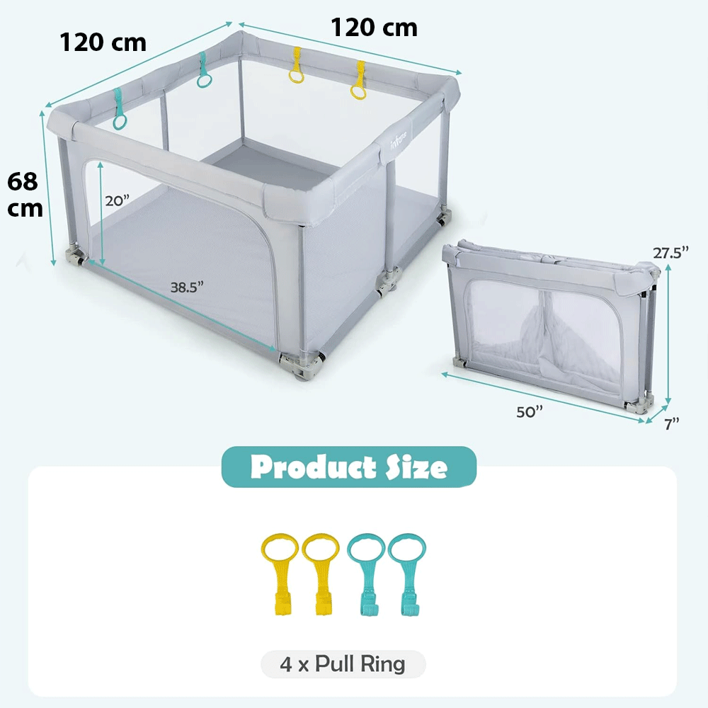 حظيرة آلعاب قابلة للطي للرضع والأطفال الصغار