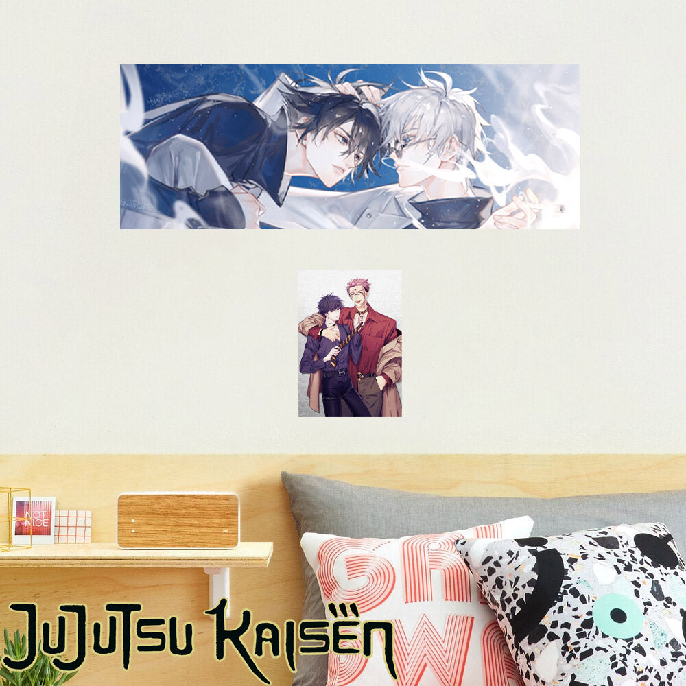 High Definition Jujutsu Kaisen Anime Wall Decor 2 Posters With Double Tape