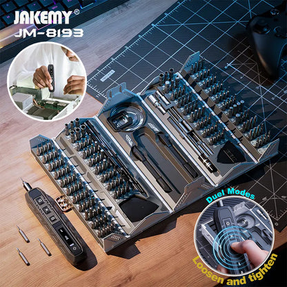 JAKEMY JM-8193 - صندوق أدوات مفك براغي كهربائي 180 في 1