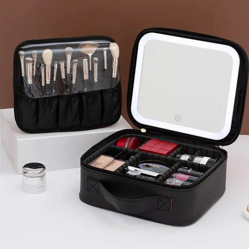 Makeup Cosmetic Bag With mirror