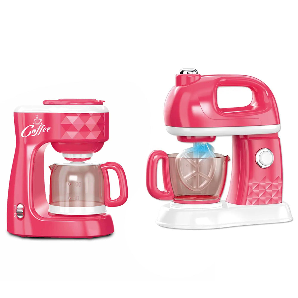 لعبة مطبخ تظاهري بآلة خلط وصنع القهوة