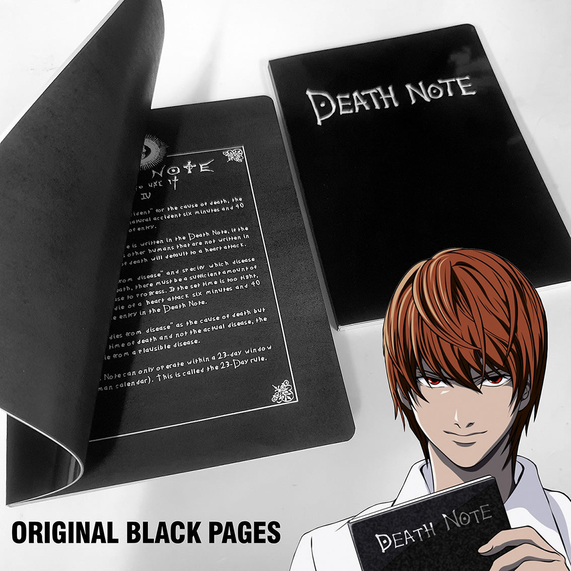 Death Note Cosplay Notebook and Feather pen with Quotes of Characters