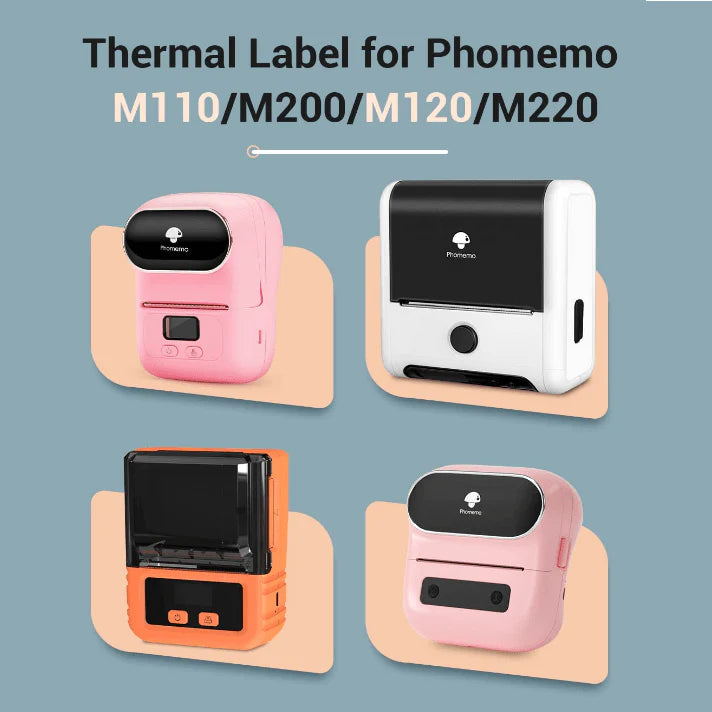 Phomemo Printer Labels 40x30mm/230Pcs Square/Pink