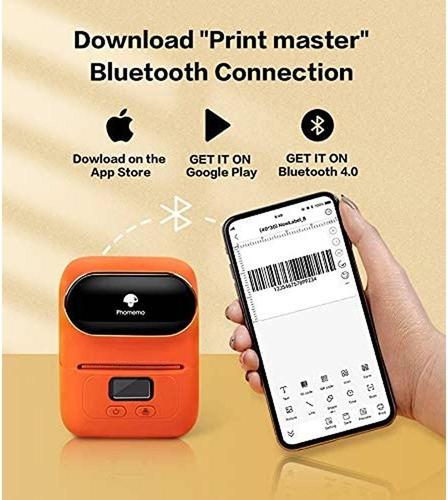 Phomemo M110 Bluetooth Label Printer / Orange