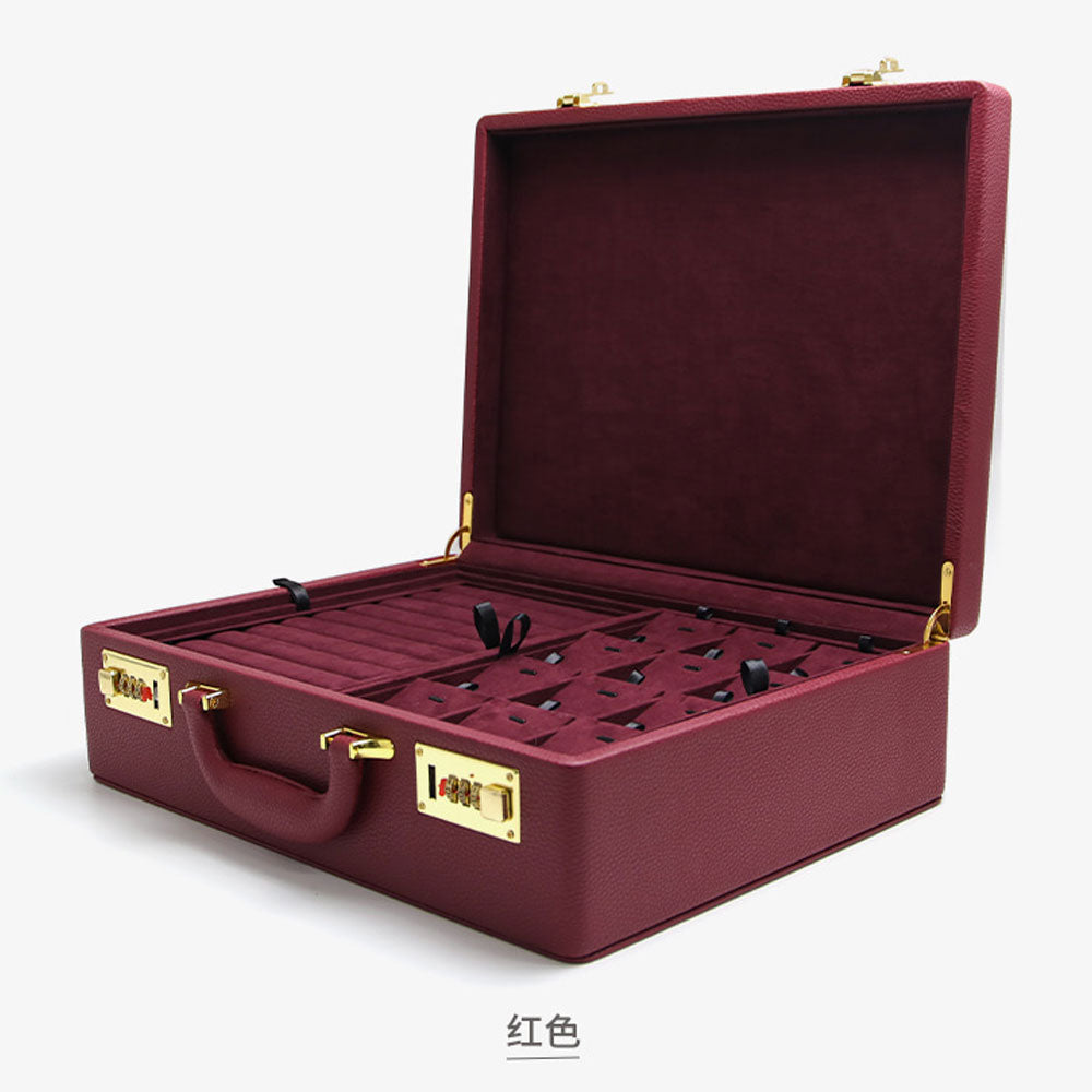 PU leather portable password jewelry box