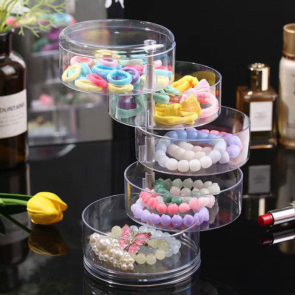 Rotating transparent jewelry box