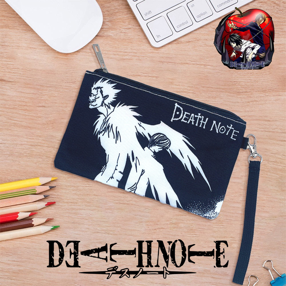 Death Note Printed Zippered Pouch with Wrist strap