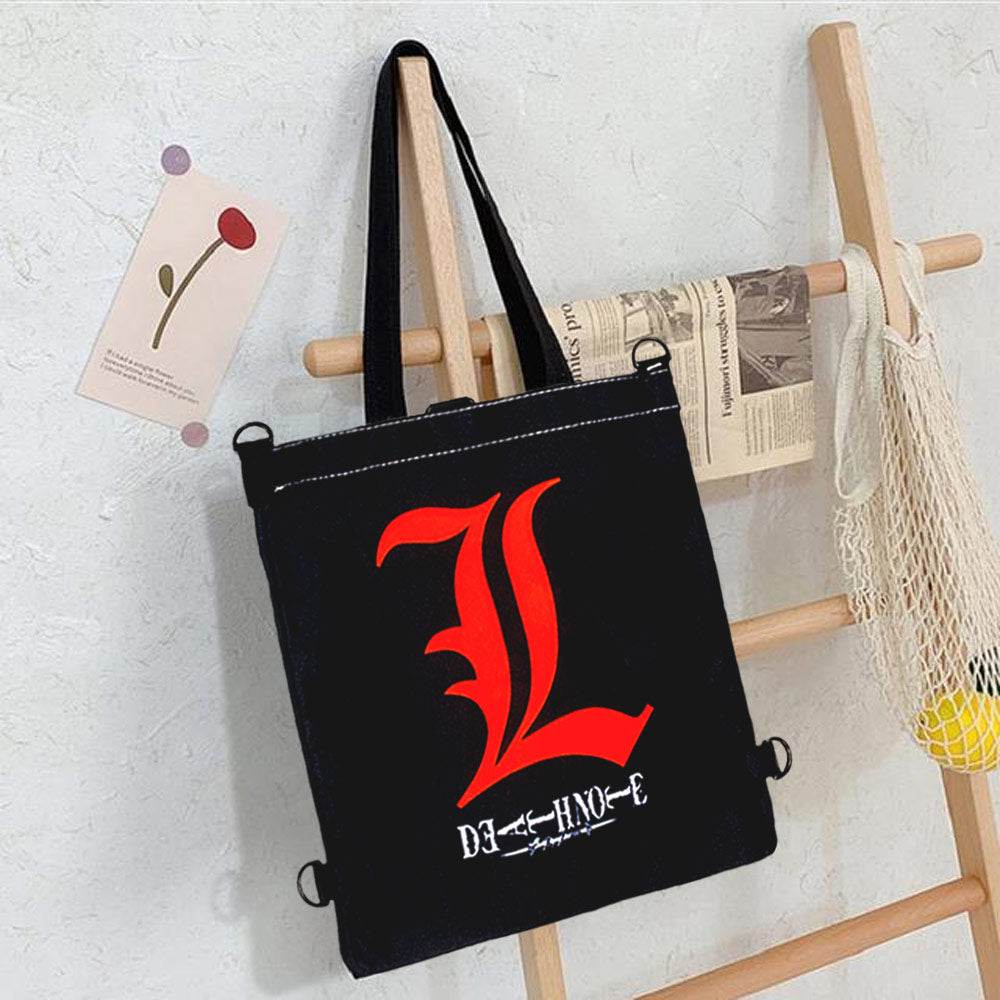 Death Note  Logo Printed Multipurpose Canvas Tote Bag