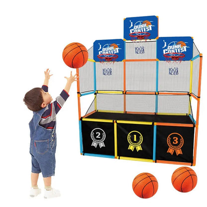 آلة رمي كرة السلة متعددة اللاعبين مع شبكة وسلة