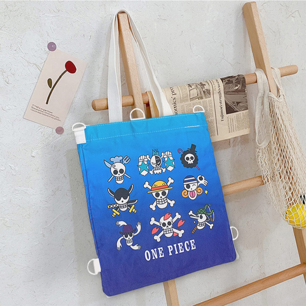 One Piece Pirates Flag Printed Multipurpose Canvas Tote Bag