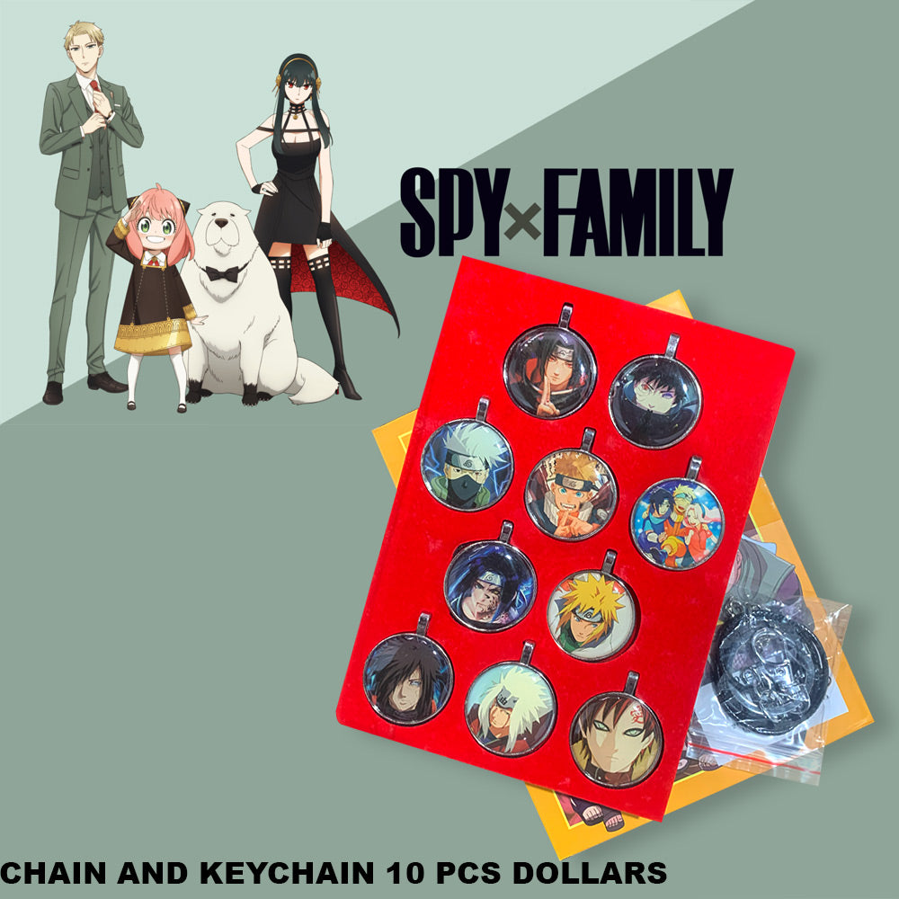 10 pcs Spy Family pendants For Chain and Keychain