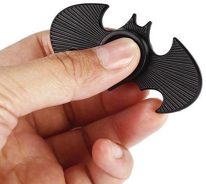 Two-blade Striped Bat Shape Alloy Fidget Spinner