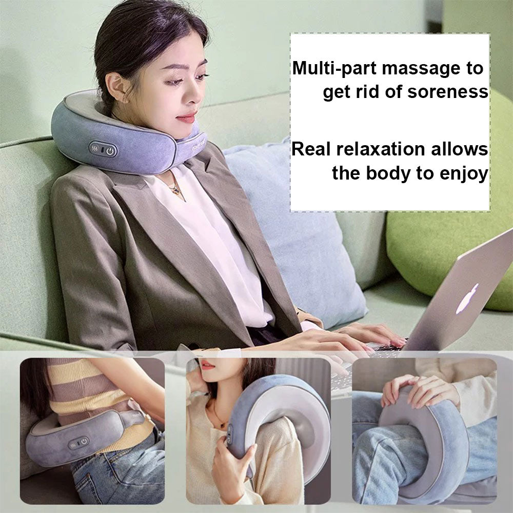 Travelmall Electric cervical massager for home use, neck kneading, acupressure, neck hot compress