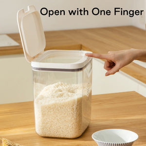 حاوية محكمة الإغلاق للدقيق والأرز تعمل بالدفع