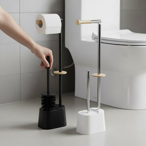 حامل ورق التواليت مع حامل فرشاة