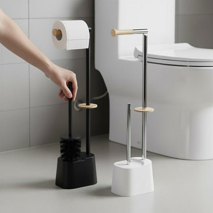 حامل ورق التواليت مع حامل فرشاة