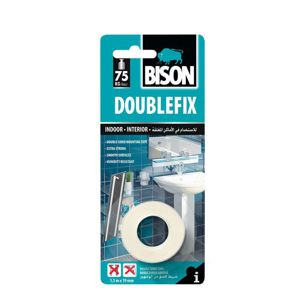 لفافة لاصقة  داخلية بطول 1.5 متر BISON DOUBLEFIX