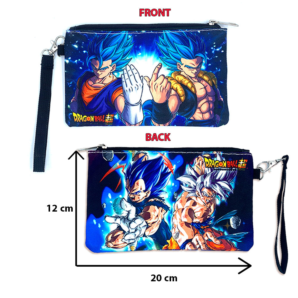 Goku & Vegeta Printed Zippered Pouch with Wrist strap