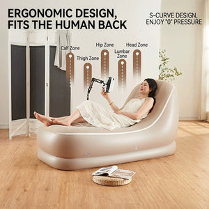 أريكة قابلة للنفخ مع مضخة هواء مدمجة