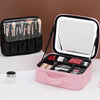 Makeup Cosmetic Bag With mirror - Pink