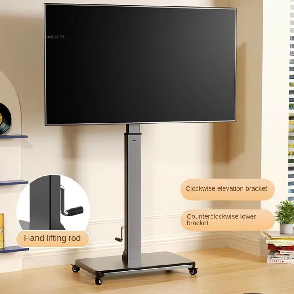 26-65 inch TV floor stand supports horizontal and vertical screen rotation living room bedroom