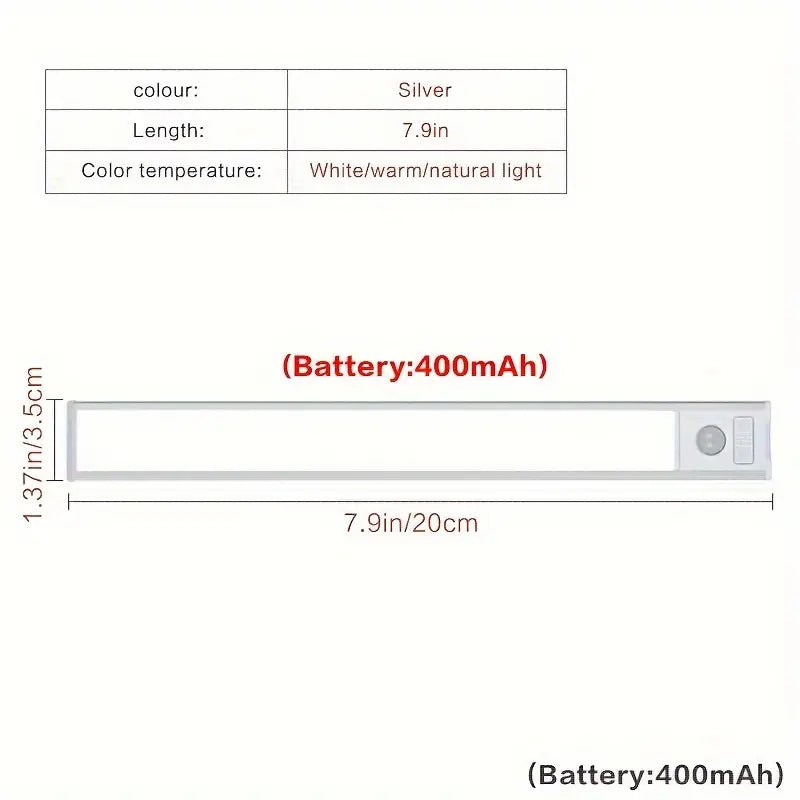 مصابيح خزانة LED بمستشعر الحركة و قابلة لإعادة الشحن