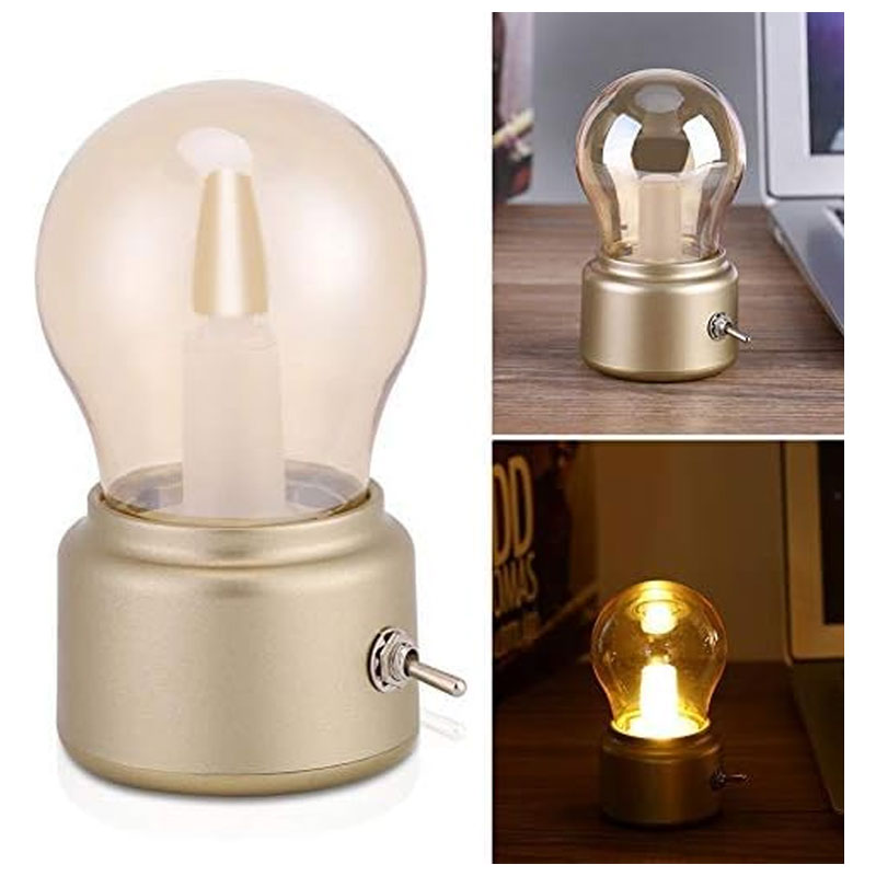 Rechargeable Mini LED Bedside Night Light Gold