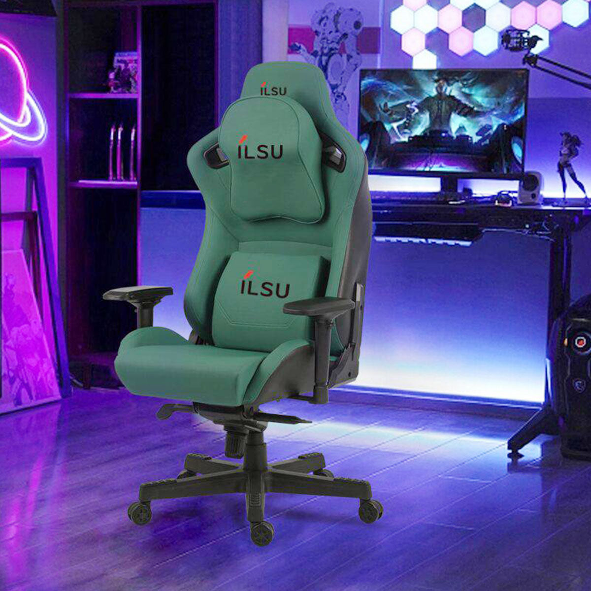 ILSU Knight Series Gaming Chair - Green