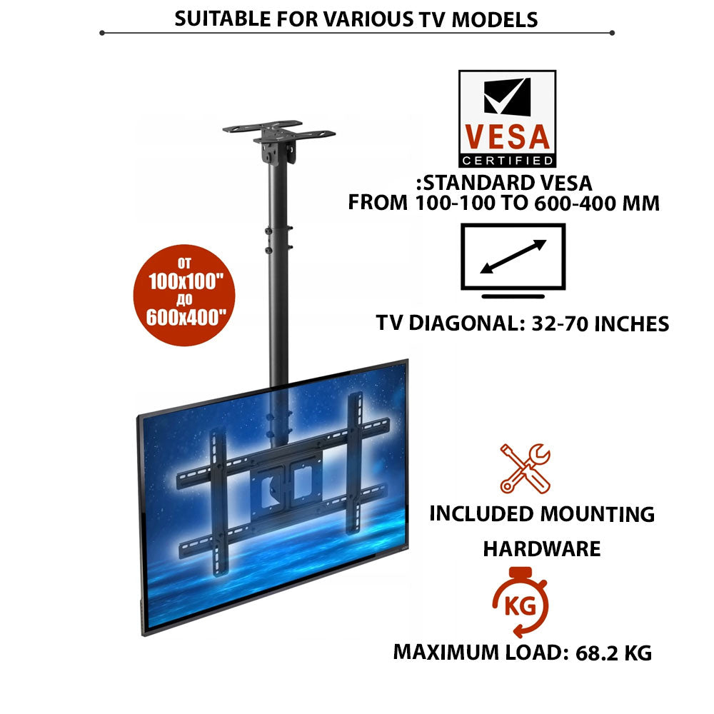 Ceiling mount for TV 32-70 inch