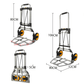 عربة يدوية قابلة للطي من الالومنيوم مع عجلات ( 150 كيلو )