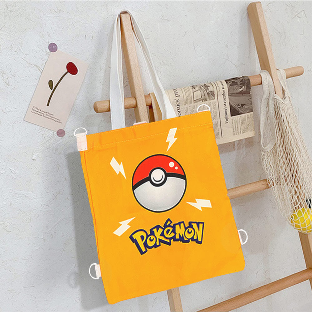 Pokémon Logo Printed Multipurpose Canvas Tote Bag