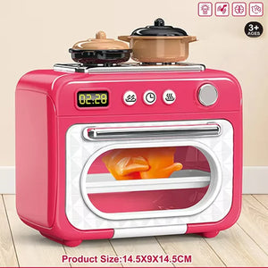 ماكينة صنع القهوة وفرن الميكروويف مع وعاء طهي للأطفال