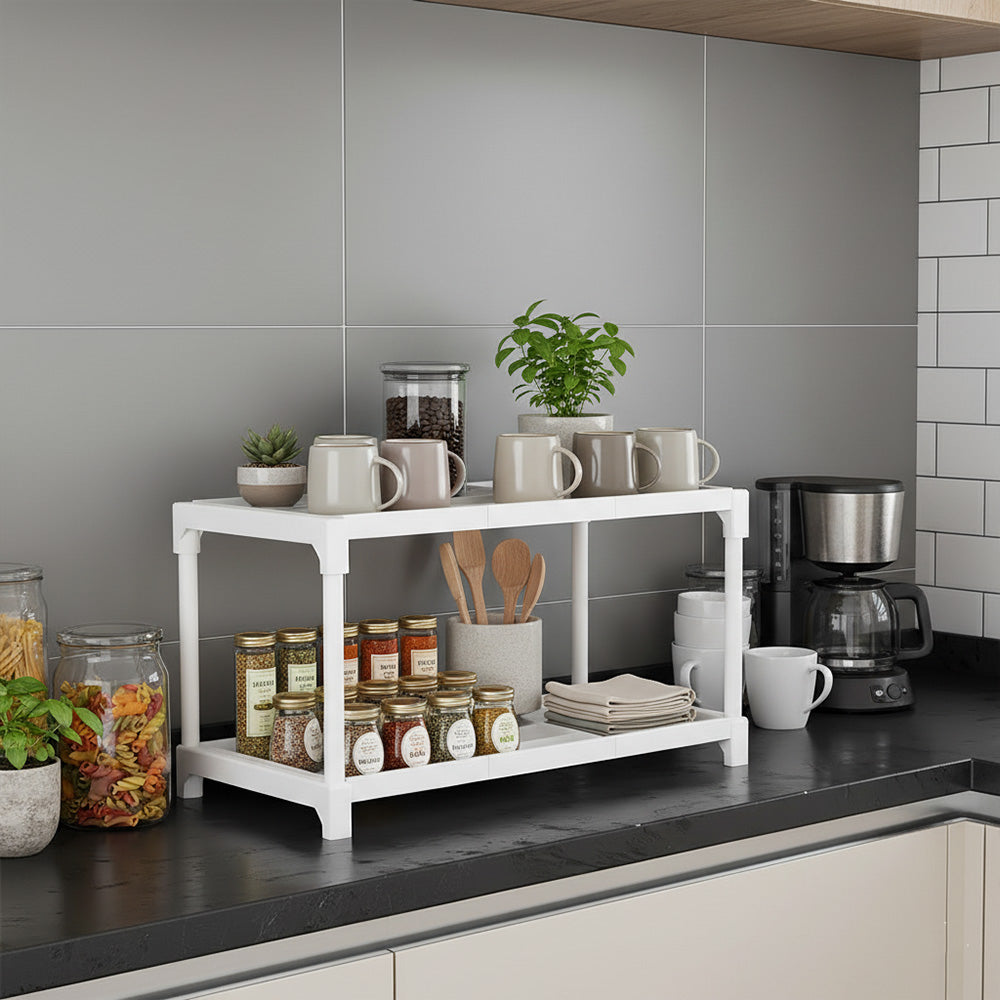 رف مطبخ مزدوج الطبقات